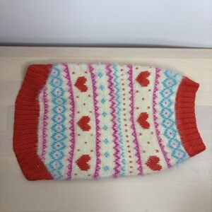 Cozy Heart Pattern Sweater - Red, Pink, Blue new